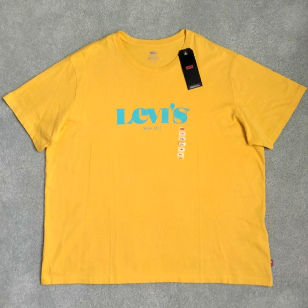 NWT 2XL Levi's Golden Yellow Crew Logo T-Shirt NEW